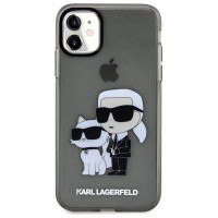Karl Lagerfeld KLHCN61HNKCTGK iPhone 11 / Xr 6.1" black/black hardcase Gliter Karl&Choupette