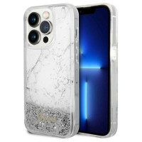 Guess GUHCP14LLCSGSGH iPhone 14 Pro 6.1" white/white hardcase Liquid Glitter Marble