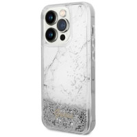 Guess GUHCP14LLCSGSGH iPhone 14 Pro 6.1" white/white hardcase Liquid Glitter Marble