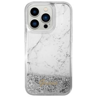 Guess GUHCP14LLCSGSGH iPhone 14 Pro 6.1" white/white hardcase Liquid Glitter Marble