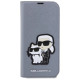Karl Lagerfeld KLBKP14LSANKCPG iPhone 14 Pro 6.1" bookcase silver/silver Saffiano Karl & Choupette