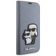 Karl Lagerfeld KLBKP14LSANKCPG iPhone 14 Pro 6.1" bookcase silver/silver Saffiano Karl & Choupette