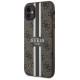 Guess GUHMN61P4RPSW iPhone 11 / Xr brown/brown hardcase 4G Printed Stripes MagSafe