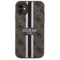 Guess GUHMN61P4RPSW iPhone 11 / Xr brown/brown hardcase 4G Printed Stripes MagSafe