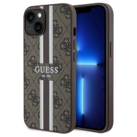 Guess GUHMP14SP4RPSW iPhone 14 6.1" brown/brown hardcase 4G Printed Stripes MagSafe