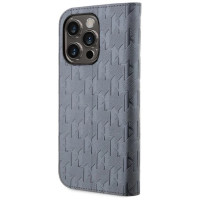 Karl Lagerfeld KLBKP14LSAKLHPG iPhone 14 Pro 6.1" bookcase silver/silver Saffiano Monogram