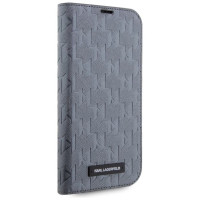 Karl Lagerfeld KLBKP14LSAKLHPG iPhone 14 Pro 6.1" bookcase silver/silver Saffiano Monogram