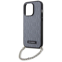 Karl Lagerfeld KLHCP14LSACKLHPG iPhone 14 Pro 6.1" silver/silver hardcase Saffiano Monogram Chain
