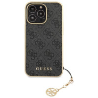Guess 4G Charms Collection case for iPhone 14 Pro - gray