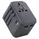Uniq Voyage LITHOS Collective 33W 2xUSB PD 18W QC 3.0 travel adapter - gray