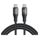 Joyroom Light-Speed ​​Series S-A25 USB-C / USB-C cable 100W 1.2m - black