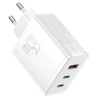 Baseus Cube Pro 65W GaN charger 2x USB-C USB-A - white