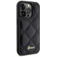 Guess Quilted Metal Logo case for iPhone 15 Pro - black