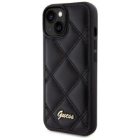 Guess Quilted Metal Logo case for iPhone 15 - black