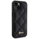 Guess Quilted Metal Logo case for iPhone 15 - black