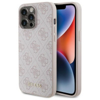 Guess 4G Metal Gold Logo case for iPhone 15 Pro Max - pink