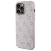 Guess 4G Metal Gold Logo case for iPhone 15 Pro Max - pink