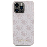 Guess 4G Metal Gold Logo case for iPhone 15 Pro Max - pink