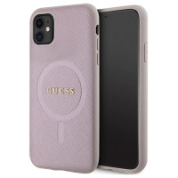 Guess GUHMN61PSAHMCP case for iPhone 11 / Xr - pink Saffiano MagSafe