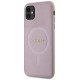 Guess GUHMN61PSAHMCP case for iPhone 11 / Xr - pink Saffiano MagSafe