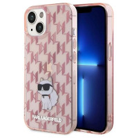 Karl Lagerfeld Monogram Choupette case for iPhone 15 - pink