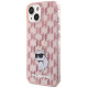 Karl Lagerfeld Monogram Choupette case for iPhone 15 - pink