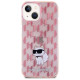 Karl Lagerfeld Monogram Choupette case for iPhone 15 - pink