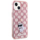 Karl Lagerfeld Monogram Choupette case for iPhone 15 - pink