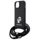 Karl Lagerfeld Crossbody Saffiano Metal Pin Karl & Choupette case for iPhone 15 - black
