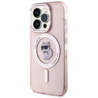 Karl Lagerfeld IML Choupette MagSafe case for iPhone 15 Pro Max - pink