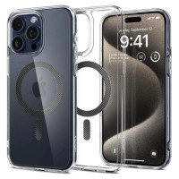 Spigen Ultra Hybrid Mag Case with MagSafe for iPhone 15 Pro Max - Gray