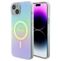 Guess GUHMP15MHITSQ iPhone 15 Plus 6.7" turquoise/turquoise hardcase IML Iridescent MagSafe
