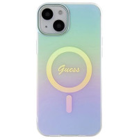Guess GUHMP15MHITSQ iPhone 15 Plus 6.7" turquoise/turquoise hardcase IML Iridescent MagSafe