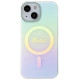 Guess GUHMP15SHITSQ iPhone 15 6.1" turquoise/turquoise hardcase IML Iridescent MagSafe