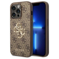 Guess GUHCP15L4GMGBR iPhone 15 Pro 6.1" brown/brown hardcase 4G Big Metal Logo