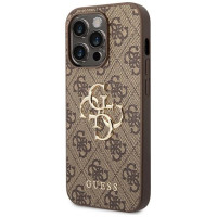 Guess GUHCP15L4GMGBR iPhone 15 Pro 6.1" brown/brown hardcase 4G Big Metal Logo