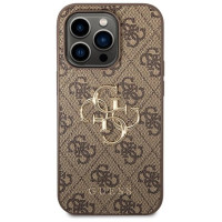 Guess GUHCP15L4GMGBR iPhone 15 Pro 6.1" brown/brown hardcase 4G Big Metal Logo