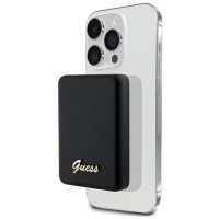 Guess MagSafe Metal Script Logo induction power bank 5W 3000mAh - black