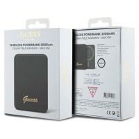 Guess MagSafe Metal Script Logo induction power bank 5W 3000mAh - black