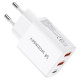 Wozinsky CWCUCW 30W USB-C / 2 x USB-A wall charger - white