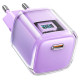 Acefast A53 PD 30W GaN USB-C charger with display - purple