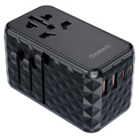 Choetech PD6028 EU / US / AUS / UK travel adapter 2x USB-C 2x USB-A 100W - black