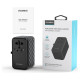 Choetech PD6028 EU / US / AUS / UK travel adapter 2x USB-C 2x USB-A 100W - black