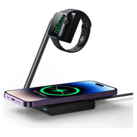 Joyroom JR-WQN05 15W MagSafe / Qi 2in1 inductive charger foldable - black