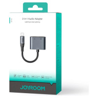 Joyroom SY-L02 Lightning to 2x Lightning DAC adapter 2in1 - black