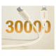 Dudao L7SCL USB-C - Lightning 30W 2m cable - beige