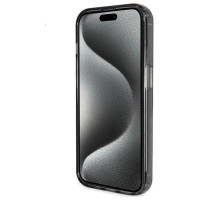 Guess Ring Stand Script Glitter MagSafe case for iPhone 15 - black
