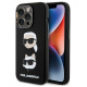 Karl Lagerfeld Silicone Karl&Choupette Head case for iPhone 15 Pro - black