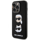 Karl Lagerfeld Silicone Karl&Choupette Head case for iPhone 15 Pro - black