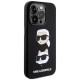 Karl Lagerfeld Silicone Karl&Choupette Head case for iPhone 15 Pro - black